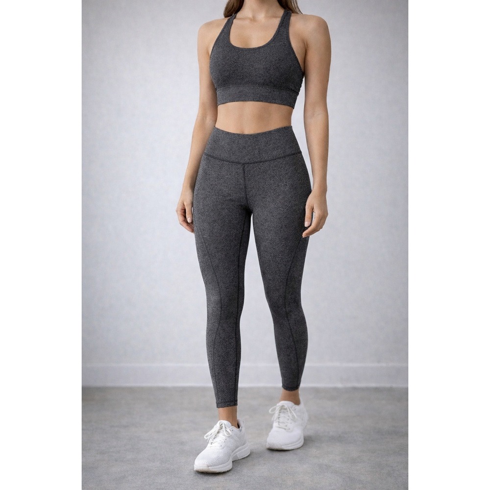 Lululemon Athletica‎ Women's Size 6 Charcoal Herringbone Leggings